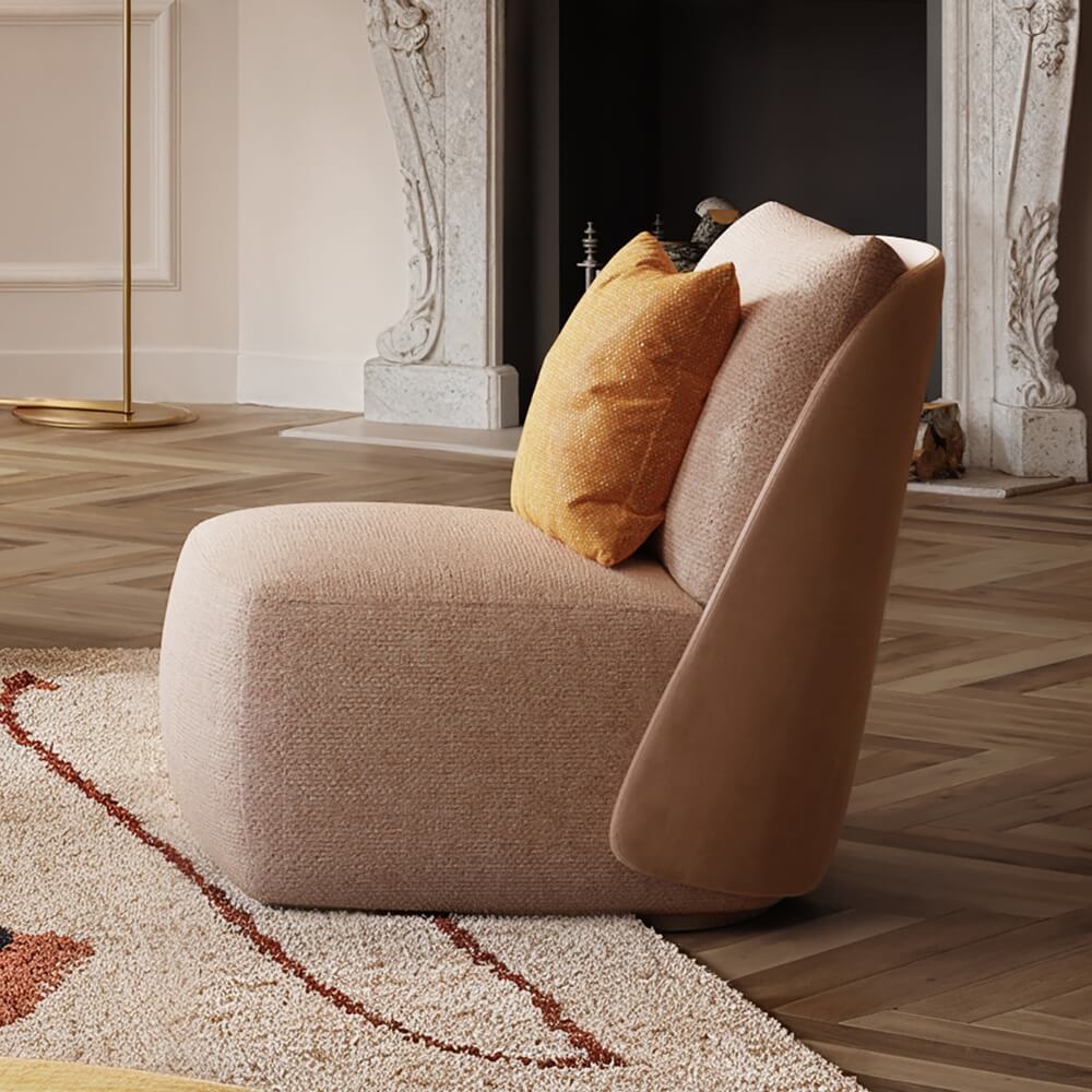 Fauteuil pivotant en tissu