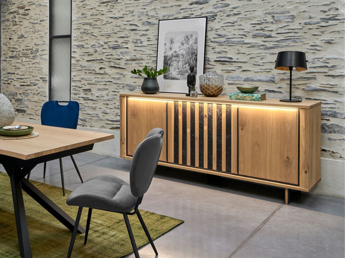 Enfilade 4 portes avec éclairage